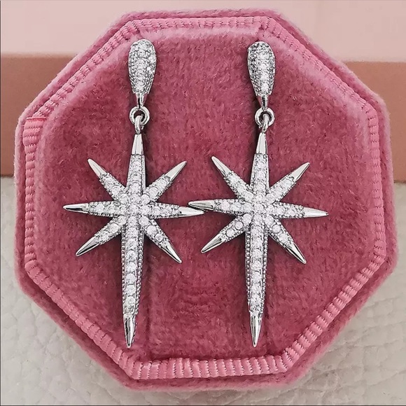 Jewelry - New 925 Silver Beautiful Stars Women’s Earrings